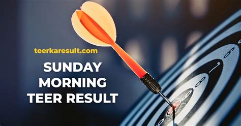 sunday morning teer result list|Sunday Morning Teer .